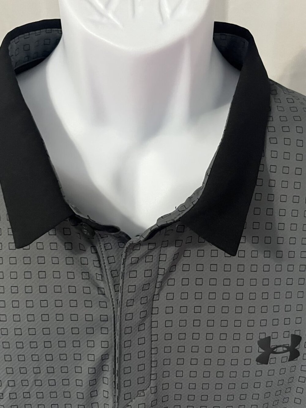 ⛳ Under Armour Men’s Iso-Chill Golf Polo Black Gray Shirt 3XL EUC 🏌️